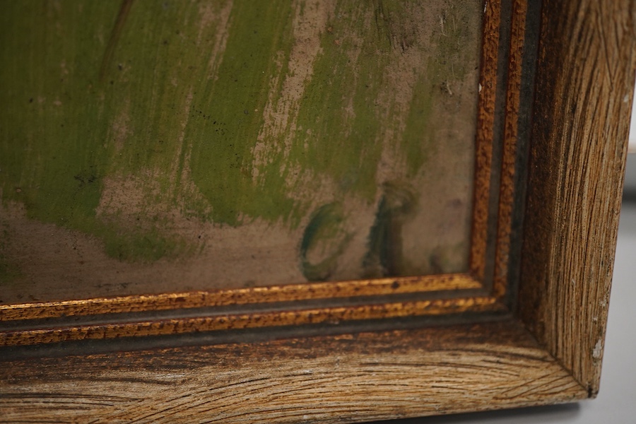 Continental School, Chalet on a hillside, monogrammed O. R., oil on artist's board, 23 x 29cm